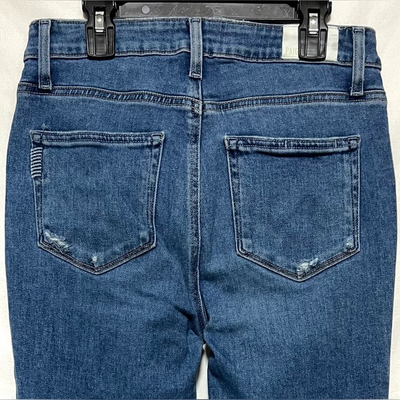 PAIGE Petite Cindy Crop Denim Straight Leg Jeans Medium Wash High Rise Classic - Picture 8 of 11